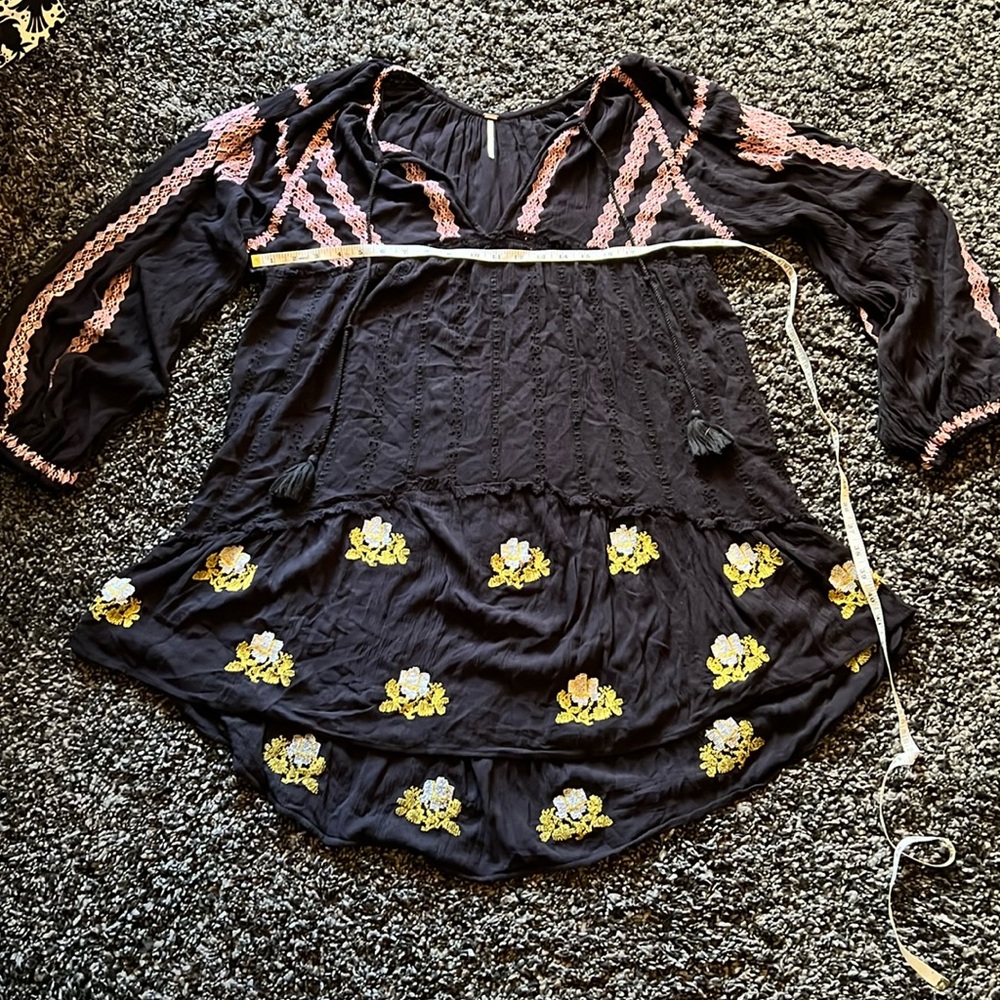 Free People Wild Horses tunic mini dress size L